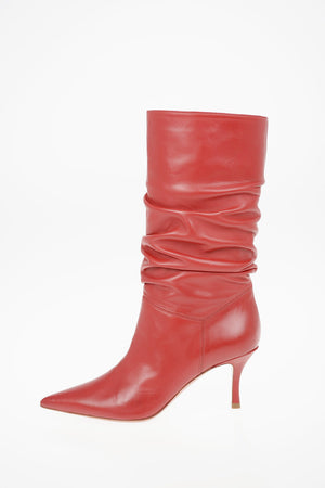 Leather IDA Pull On Boots 7cm