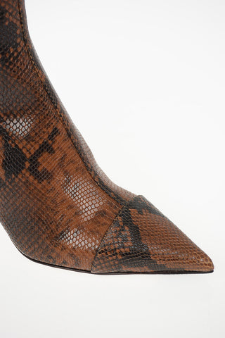 Stivaletti KIX in Pelle Stampa Serpente 6.5cm