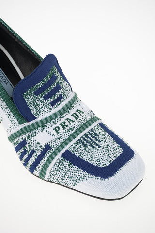 Stretchy Fabric Square Toe Pumps 9cm