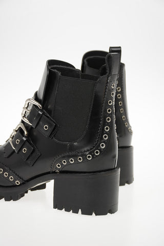 Studded Leather Chelsea Boots 5cm