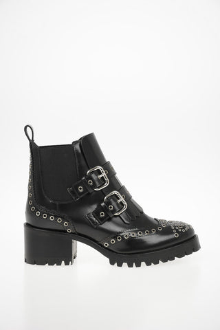 Studded Leather Chelsea Boots 5cm