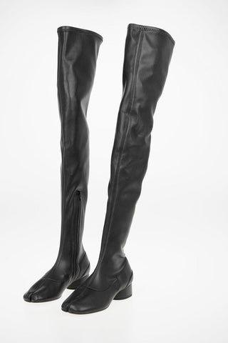 Leather TABI Over the Knee Boots 3.5cm