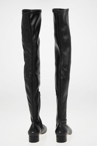 Leather TABI Over the Knee Boots 3.5cm