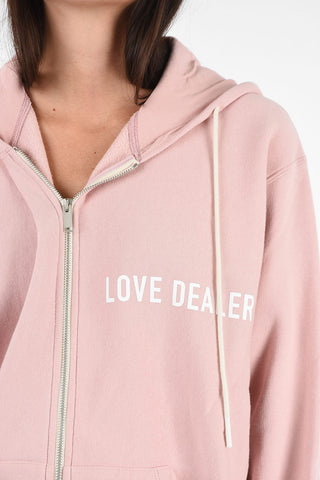 Cotton oversized hoodie sweatshirt with frontal pockets
