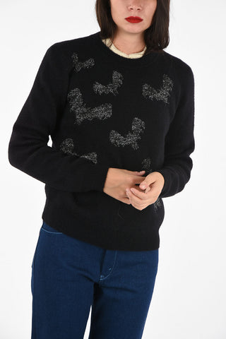 crew-neck sweater with Lurex Embroideries