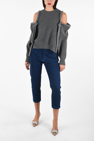 cold shoulder sweater