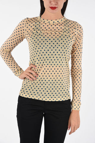 polka dots crew-neck sweater