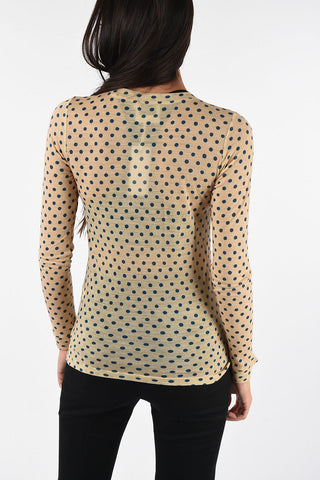 polka dots crew-neck sweater