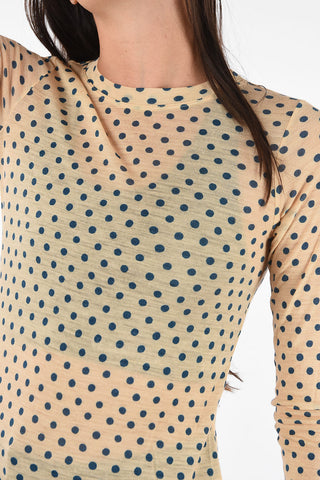 polka dots crew-neck sweater
