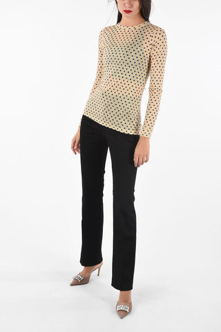 polka dots crew-neck sweater