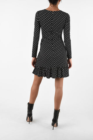 vestito Maniche Lunghe a pois