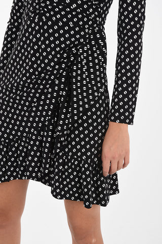 vestito Maniche Lunghe a pois