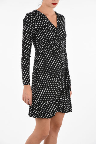 vestito Maniche Lunghe a pois
