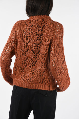 cable knit crew-neck sweater