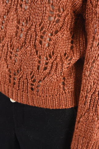 cable knit crew-neck sweater