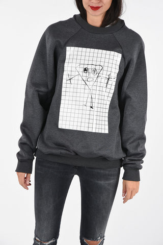 ONE OFF printed cotton crew-neck sweatshirt