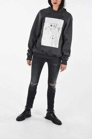 ONE OFF printed cotton crew-neck sweatshirt