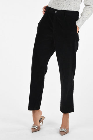 Velvet high waist pants
