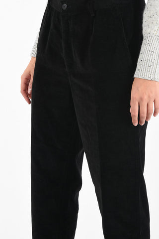 Velvet high waist pants