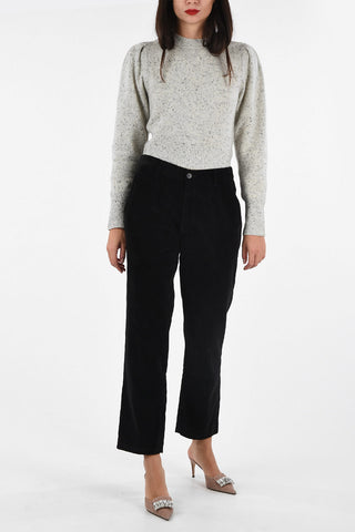 Velvet high waist pants