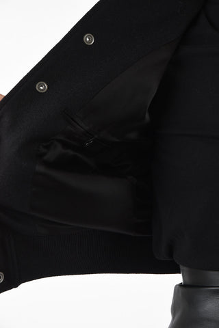  varsity jacket with lambskin details