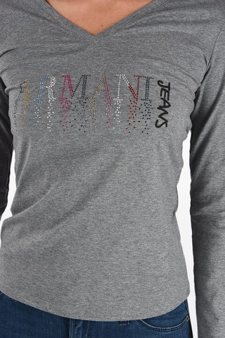 ARMANI JEANS T-shirt with Strass