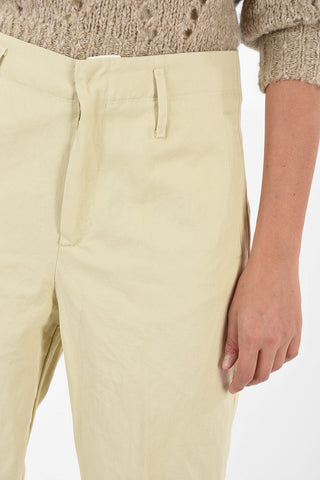 Pantaloni crop vita alta 