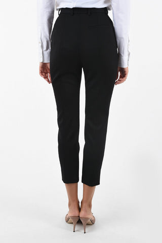 high-rise wool pants