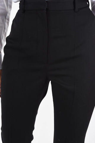 high-rise wool pants
