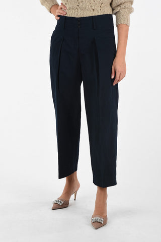 Wide leg high-rise pants