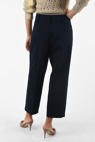 Wide leg high-rise pants