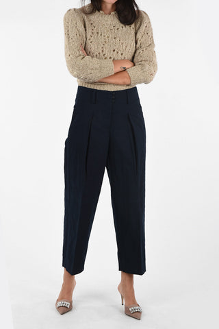 Wide leg high-rise pants