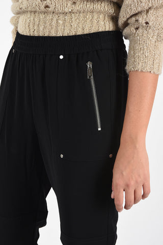 Pantaloni Cargo con Zip alla Caviglia