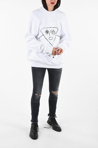 ONE OFF Oversized crew-neck sweatshirt with print