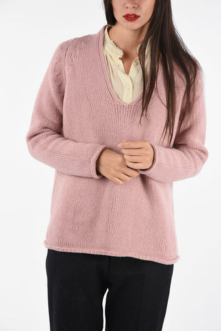 oversized v-neck sweater