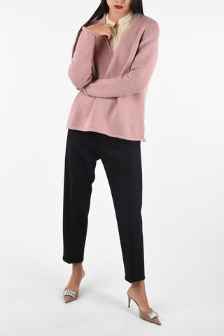 oversized v-neck sweater