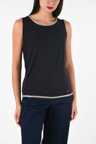 ARMANI JEANS Top con dettagli Glitter