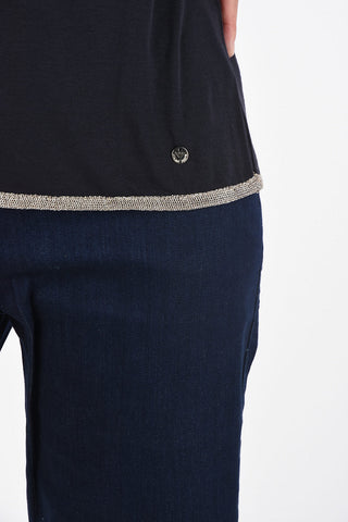 ARMANI JEANS Top con dettagli Glitter