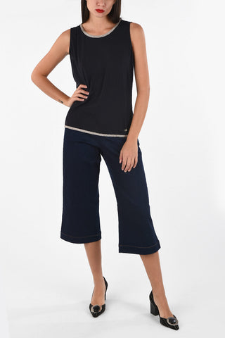 ARMANI JEANS Top con dettagli Glitter