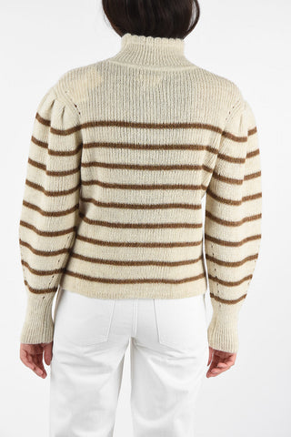 ETOILE turtle-neck GEORGIA  sweater with juliet sleeves