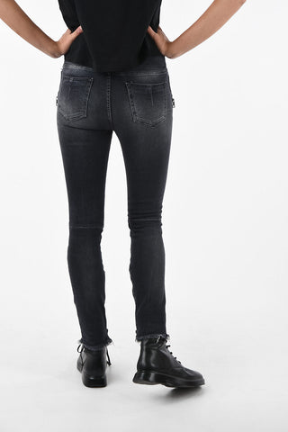  frayed high-rise skinny fit jeans