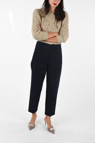 Wide leg high-rise pants