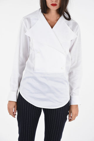 Cotton shirt with double breasted