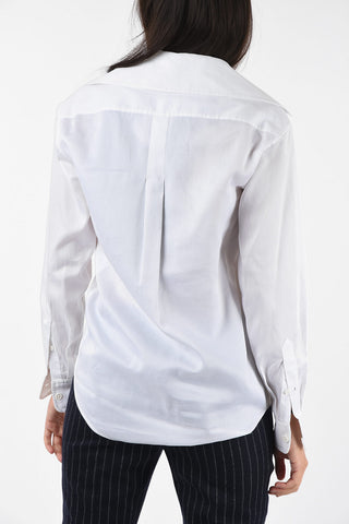 Cotton shirt with double breasted