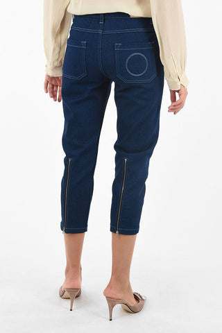 Jeans Tapered con Dettaglio Zip