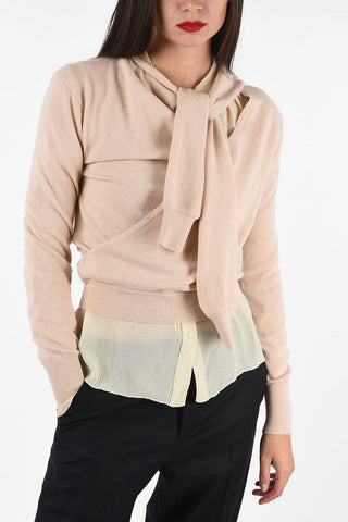 Cashmere Tie Neck Sweater