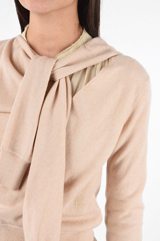 Cashmere Tie Neck Sweater