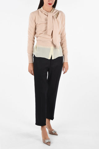 Cashmere Tie Neck Sweater