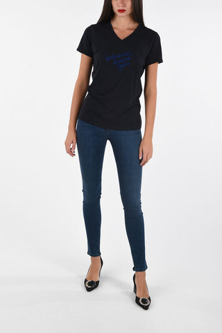 ARMANI JEANS T-shirt collo a V Ricamata