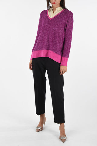 lurex v-neck sweater